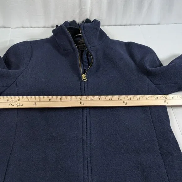 J Crew size 4 Italian Wool Navy blue Lined Coat